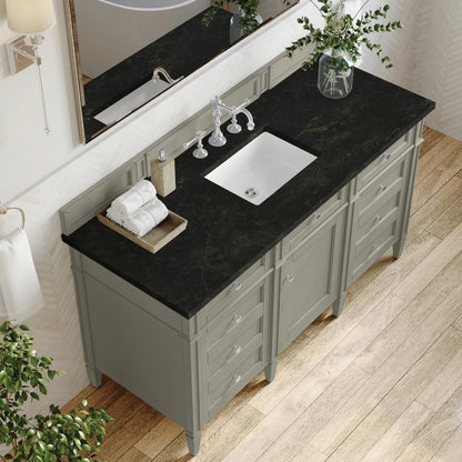 Brittany 60" Single Vanity, Urban Gray, w/ 3 CM Phantome Eclos Top, view 6