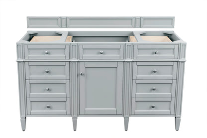 Brittany 60" Single Vanity, Urban Gray, w/ 3 CM Tajnar Eclos Top w/FreePower Wireless Charger, view 4