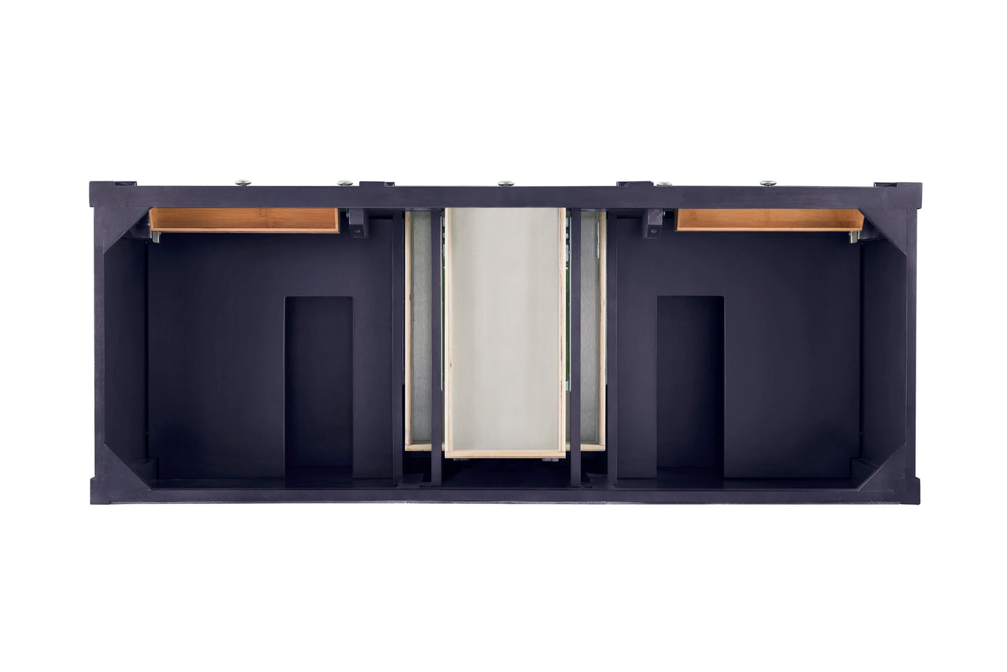 Brittany 60" Double Vanity, Victory Blue w/ 3 CM Eternal Jasmine Pearl Silestone Top, view 7