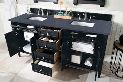 Brittany 72" Double Vanity, Black Onyx w/ 3 CM Charcoal Soapstone Silestone Top, view 5