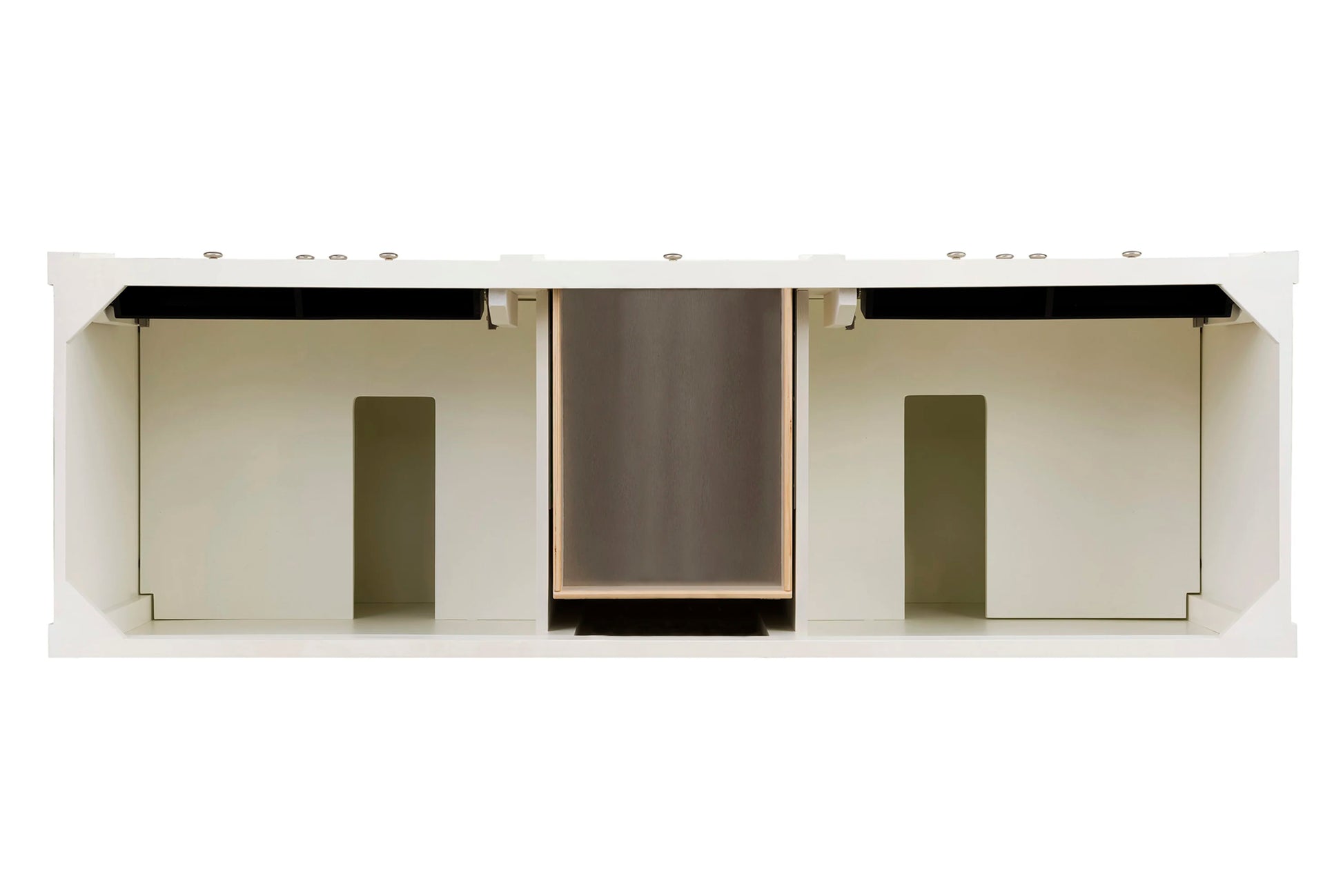 Renovate for Less Atlanta Brittany 72" Double Vanity, Bright White Vanity w/ 3 CM Eternal Marfil Silestone Top, view 6