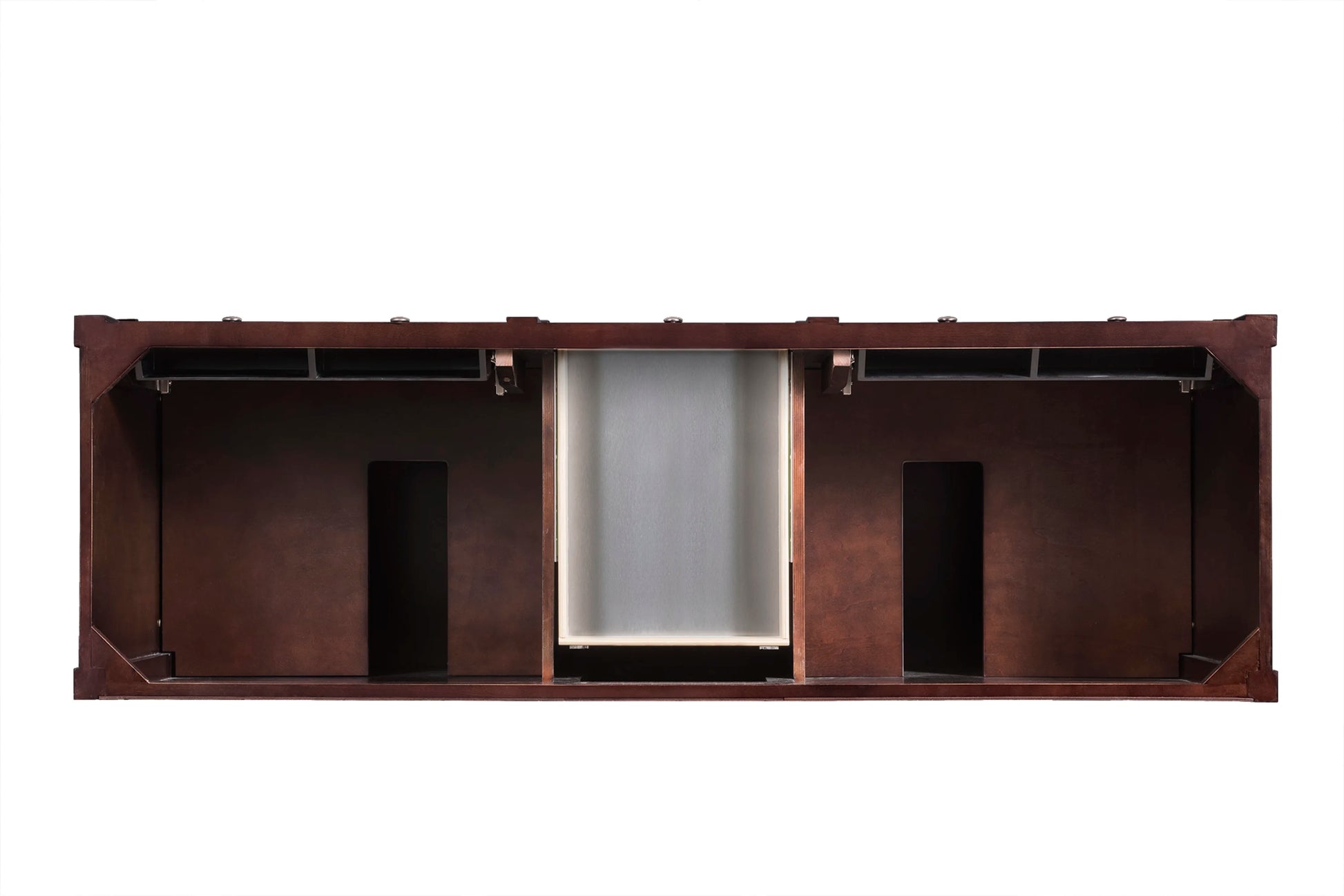 Renovate for Less Atlanta Brittany 72" Double Vanity, Burnished Mahogany w/ 3 CM Eternal Marfil Silestone Top, view 6