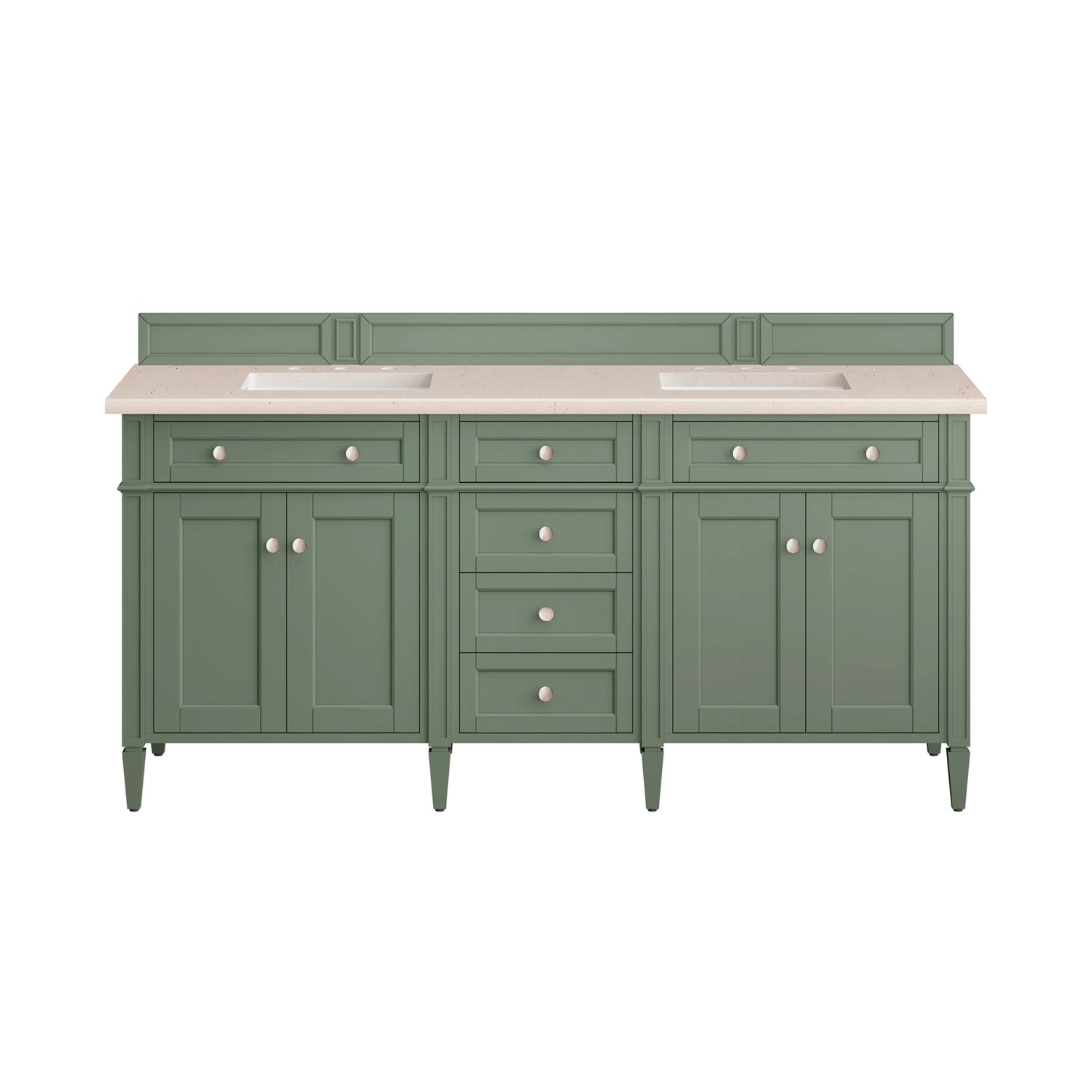 Renovate for Less Atlanta Brittany 72" Double Vanity, Smokey Celadon w/ 3 CM Eternal Marfil Top, view 2