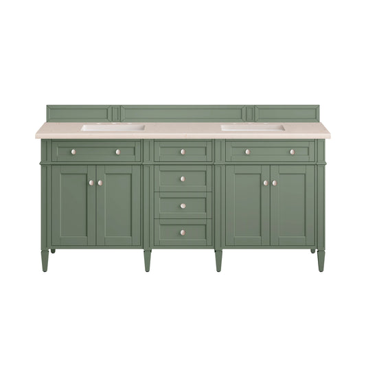 Renovate for Less Atlanta Brittany 72" Double Vanity, Smokey Celadon w/ 3 CM Eternal Marfil Top, view 2