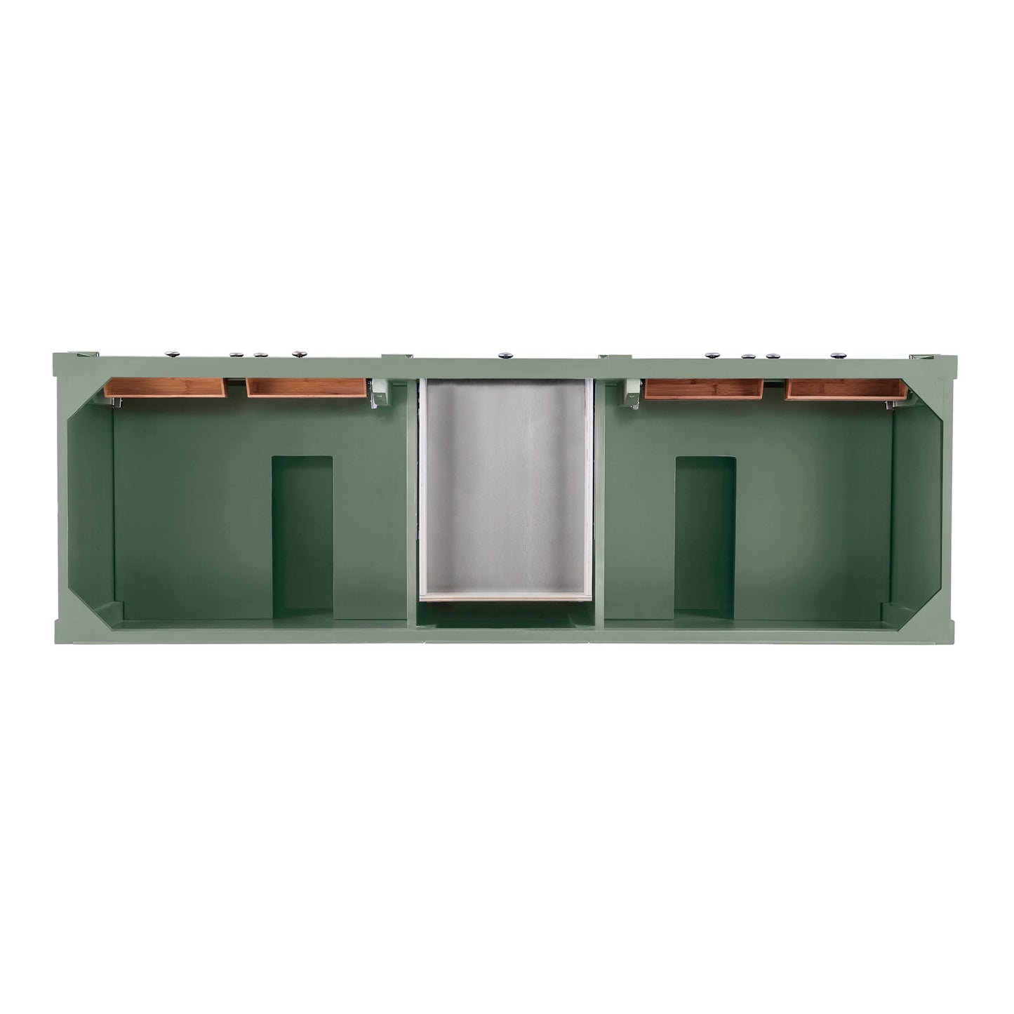 Renovate for Less Atlanta Brittany 72" Double Vanity, Smokey Celadon w/ 3 CM Eternal Marfil Top, view 6