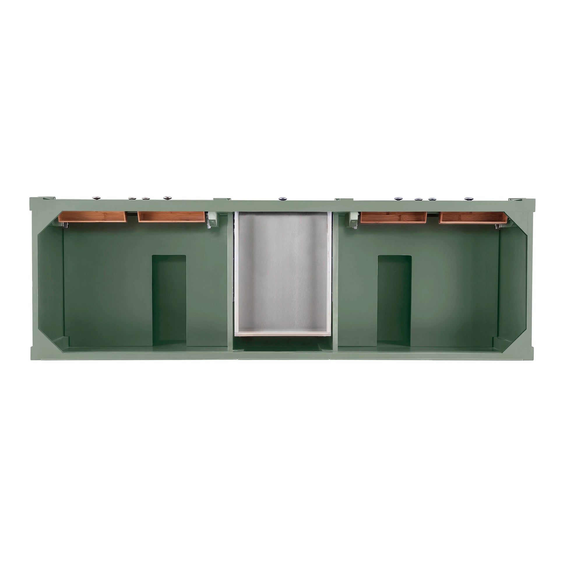 Renovate for Less Atlanta Brittany 72" Double Vanity, Smokey Celadon w/ 3 CM Eternal Marfil Top, view 6