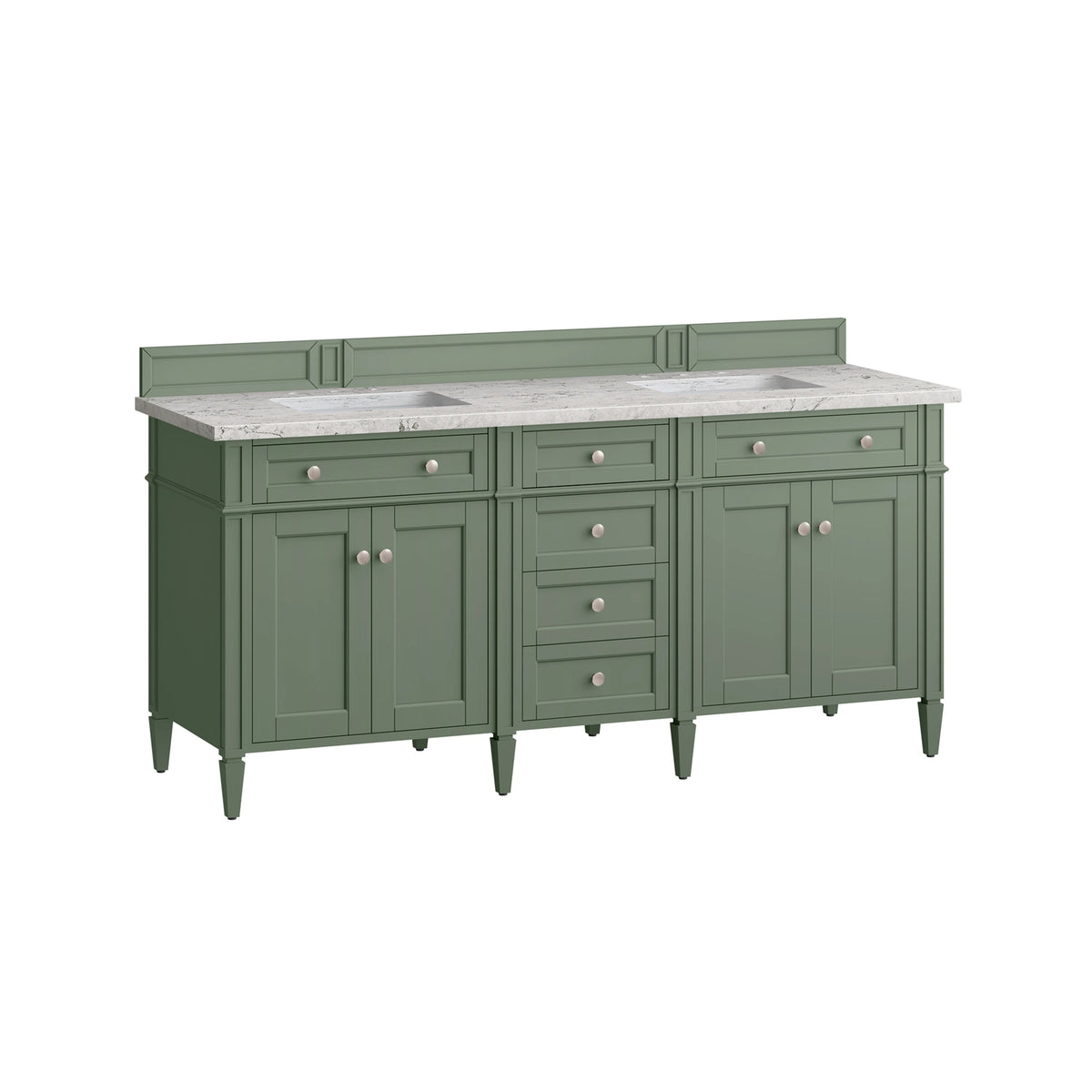 Brittany 72" Double Vanity, Smokey Celadon w/ 3 CM Eternal Jasmine Pearl Top w/FreePower Wireless Charger, view 11