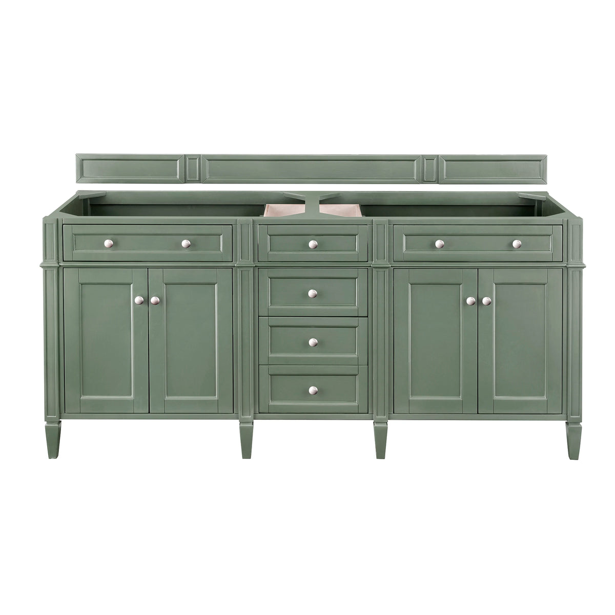 Brittany 72" Double Vanity, Smokey Celadon w/ 3 CM Eternal Jasmine Pearl Top w/FreePower Wireless Charger, view 6
