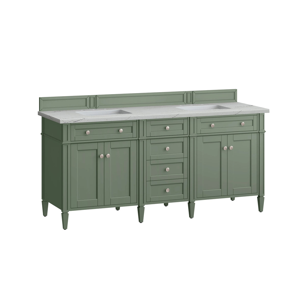 Brittany 72" Double Vanity, Smokey Celadon w/ 3 CM Ethereal Noctis Top w/FreePower Wireless Charger, view 11