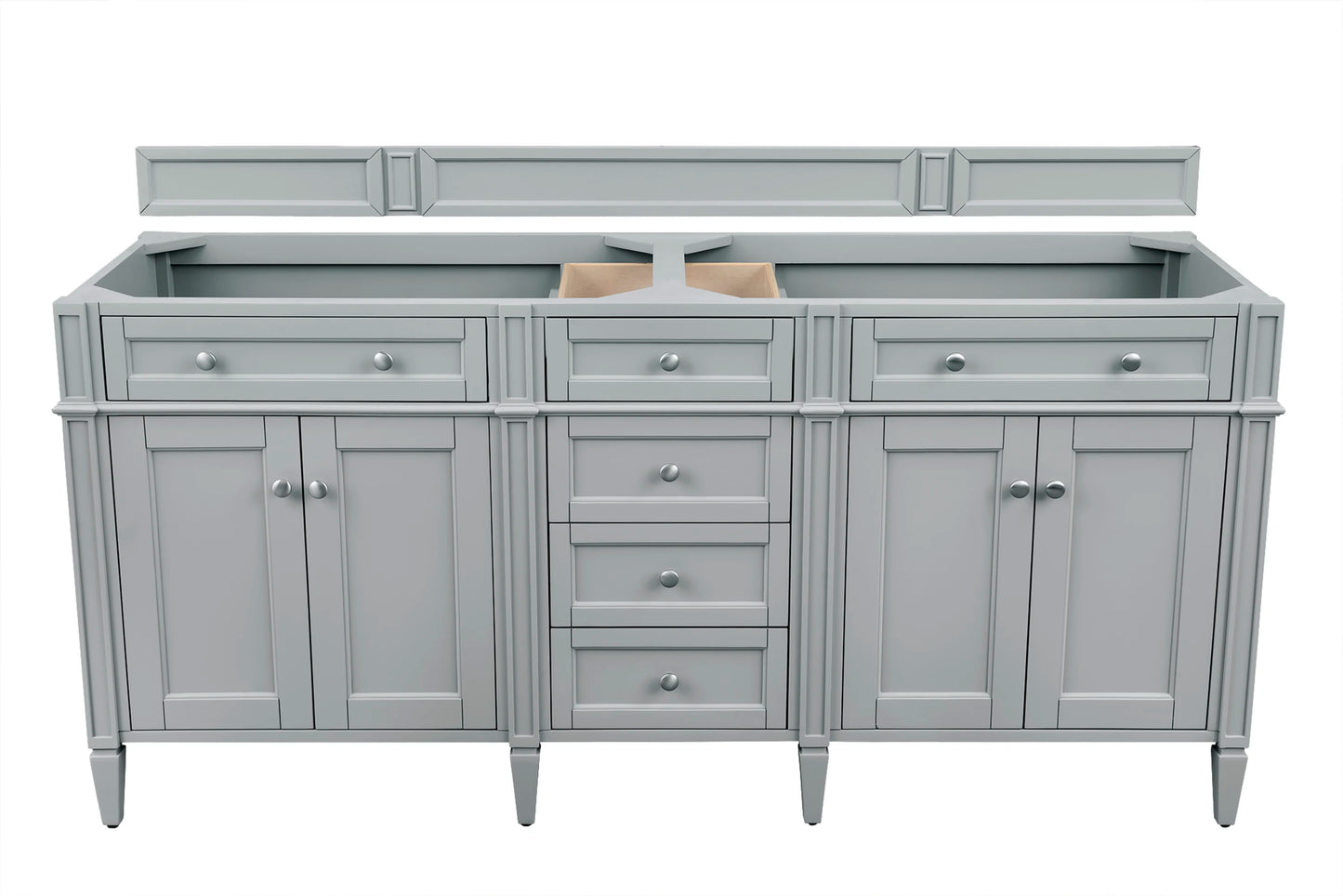 Renovate for Less Atlanta Brittany 72" Double Vanity, Urban Gray w/ 3 CM Eternal Marfil Silestone Top, view 2