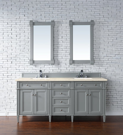 Renovate for Less Atlanta Brittany 72" Double Vanity, Urban Gray w/ 3 CM Eternal Marfil Silestone Top, view 3