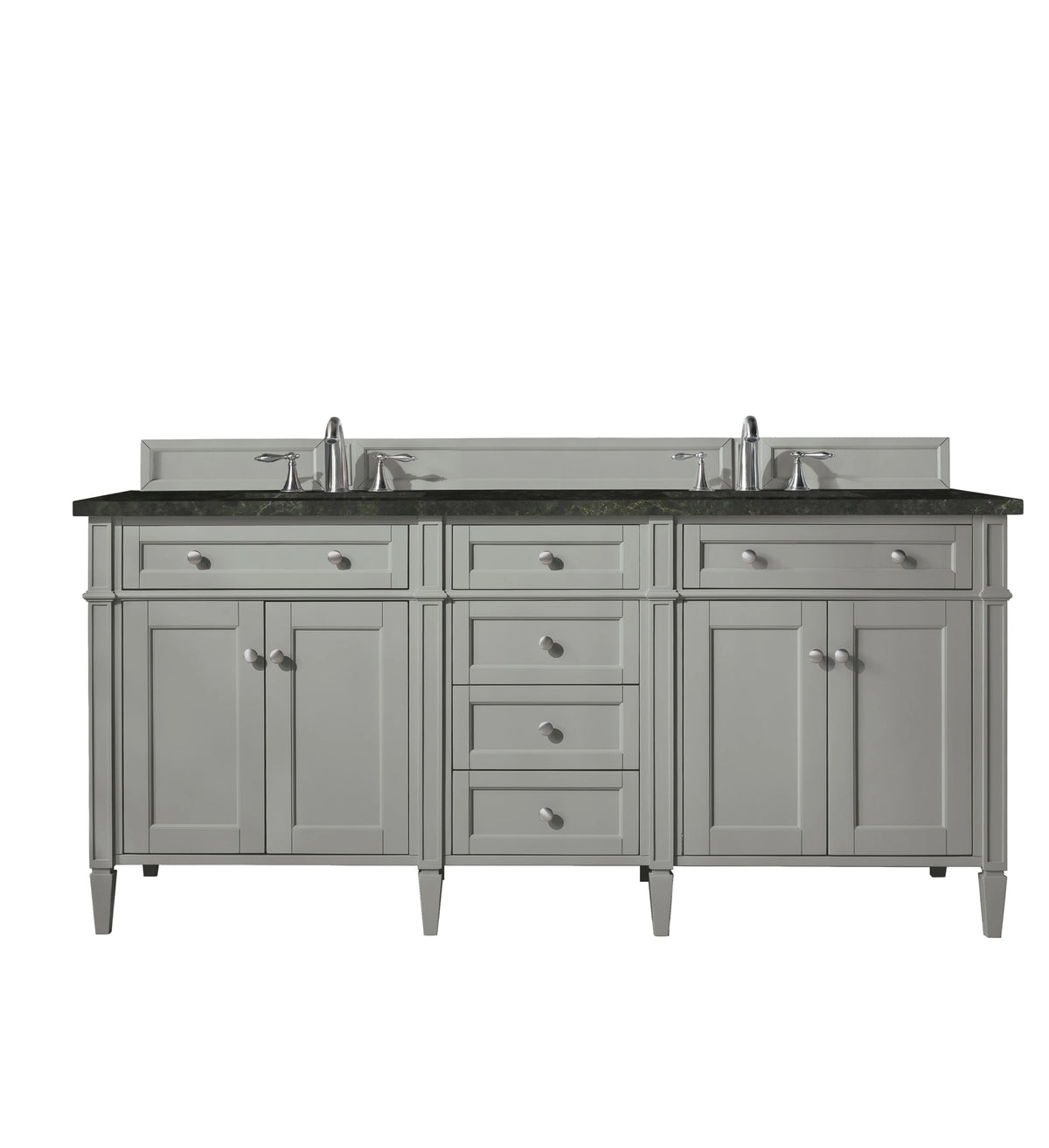 Brittany 72" Double Vanity, Urban Gray, w/ 3 CM Phantome Eclos Top