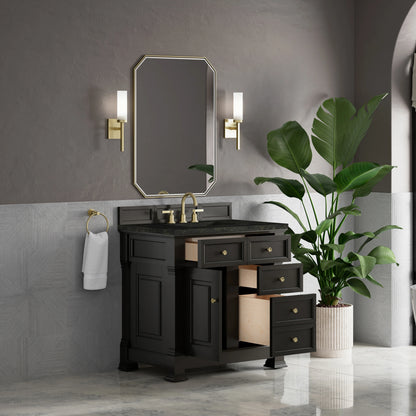 Brookfield 36" Single Vanity, Black Onyx, w/ 3 CM Phantome Eclos Top, view 5