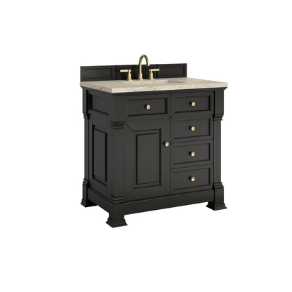 Brookfield 36" Single Vanity, Black Onyx, w/ 3 CM Tajnar Eclos Top, view 9
