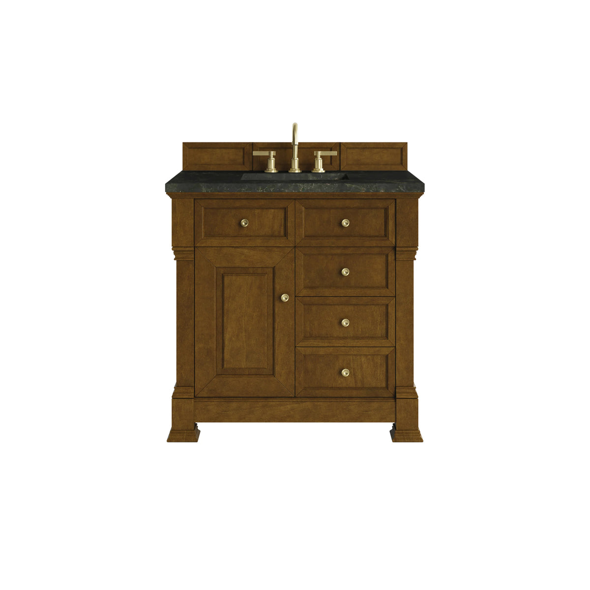 Brookfield 36" Single Vanity, Honey Oak, w/ 3 CM Phantome Eclos Top