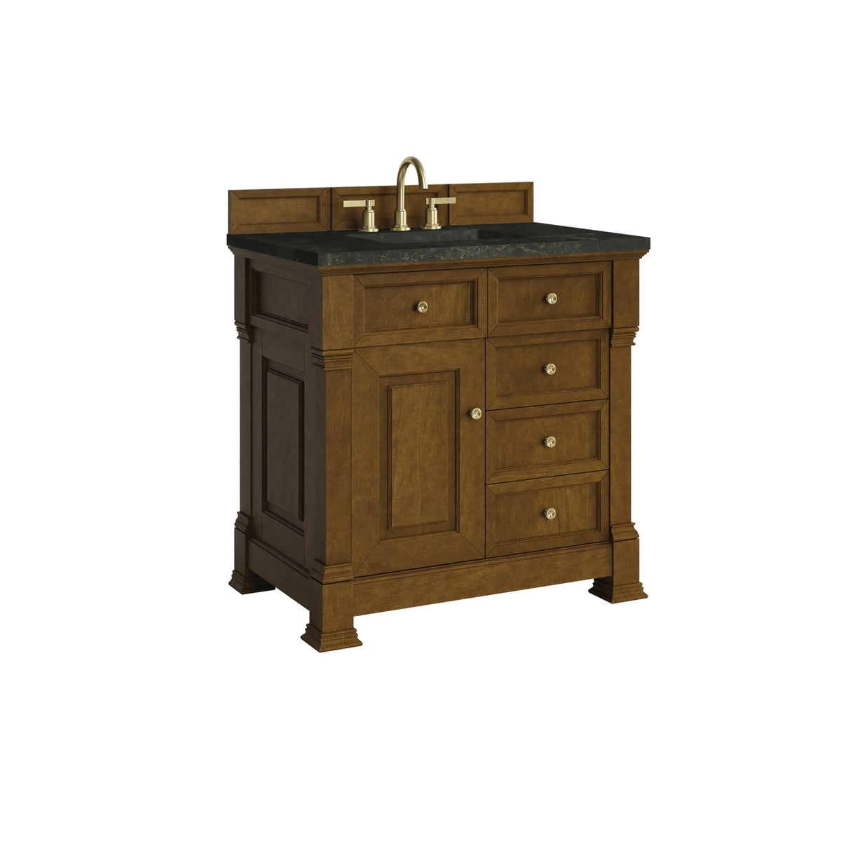 Brookfield 36" Single Vanity, Honey Oak, w/ 3 CM Phantome Eclos Top, view 9