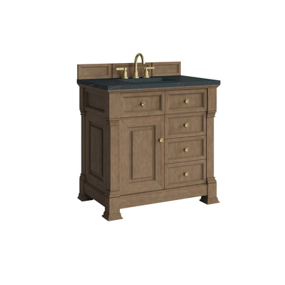 Brookfield 36" Single Vanity, Pecan w/3 CM Charcoal Soapstone Silestone Top, view 10