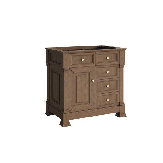 Brookfield 36" Single Vanity, Pecan w/3 CM Charcoal Soapstone Silestone Top, view 2