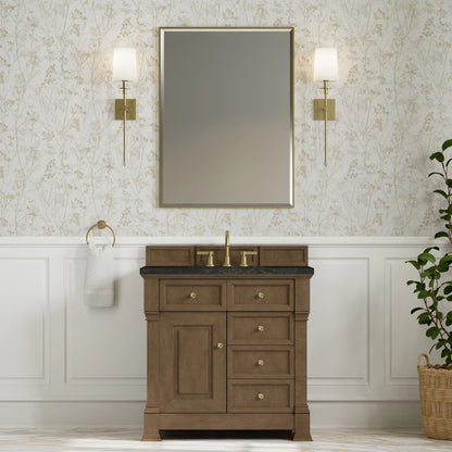 Brookfield 36" Single Vanity, Pecan, w/ 3 CM Phantome Eclos Top, view 3