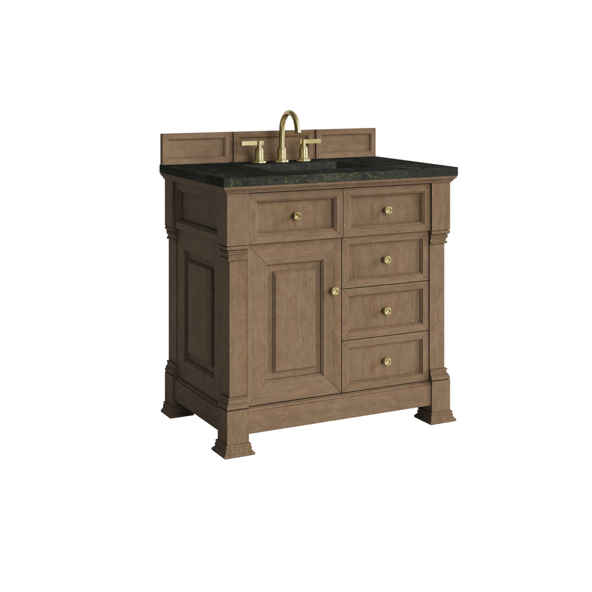 Brookfield 36" Single Vanity, Pecan, w/ 3 CM Phantome Eclos Top, view 9