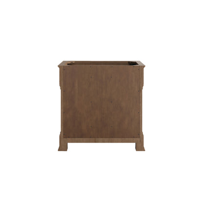 Brookfield 36" Single Vanity, Pecan, w/ 3 CM White Zeus Silestone Top, view 9
