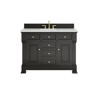 Brookfield 48" Single Vanity, Black Onyx w/ 3 CM Ethereal Noctis Silestone Top