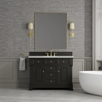 Brookfield 48" Single Vanity, Black Onyx w/ 3 CM Ethereal Noctis Silestone Top, view 3
