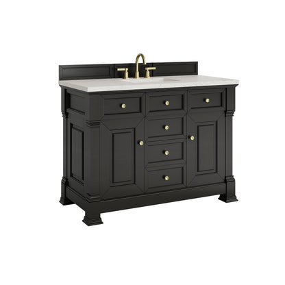 Brookfield 48" Single Vanity, Black Onyx w/ 3 CM Lime Delight Silestone Top, view 10