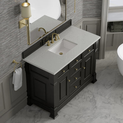 Brookfield 48" Single Vanity, Black Onyx w/ 3 CM Lime Delight Silestone Top, view 7