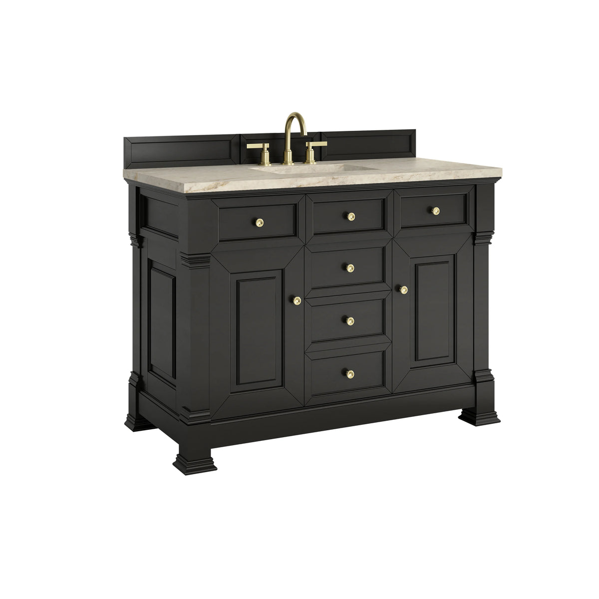 Brookfield 48" Single Vanity, Black Onyx, w/ 3 CM Tajnar Eclos Top, view 9