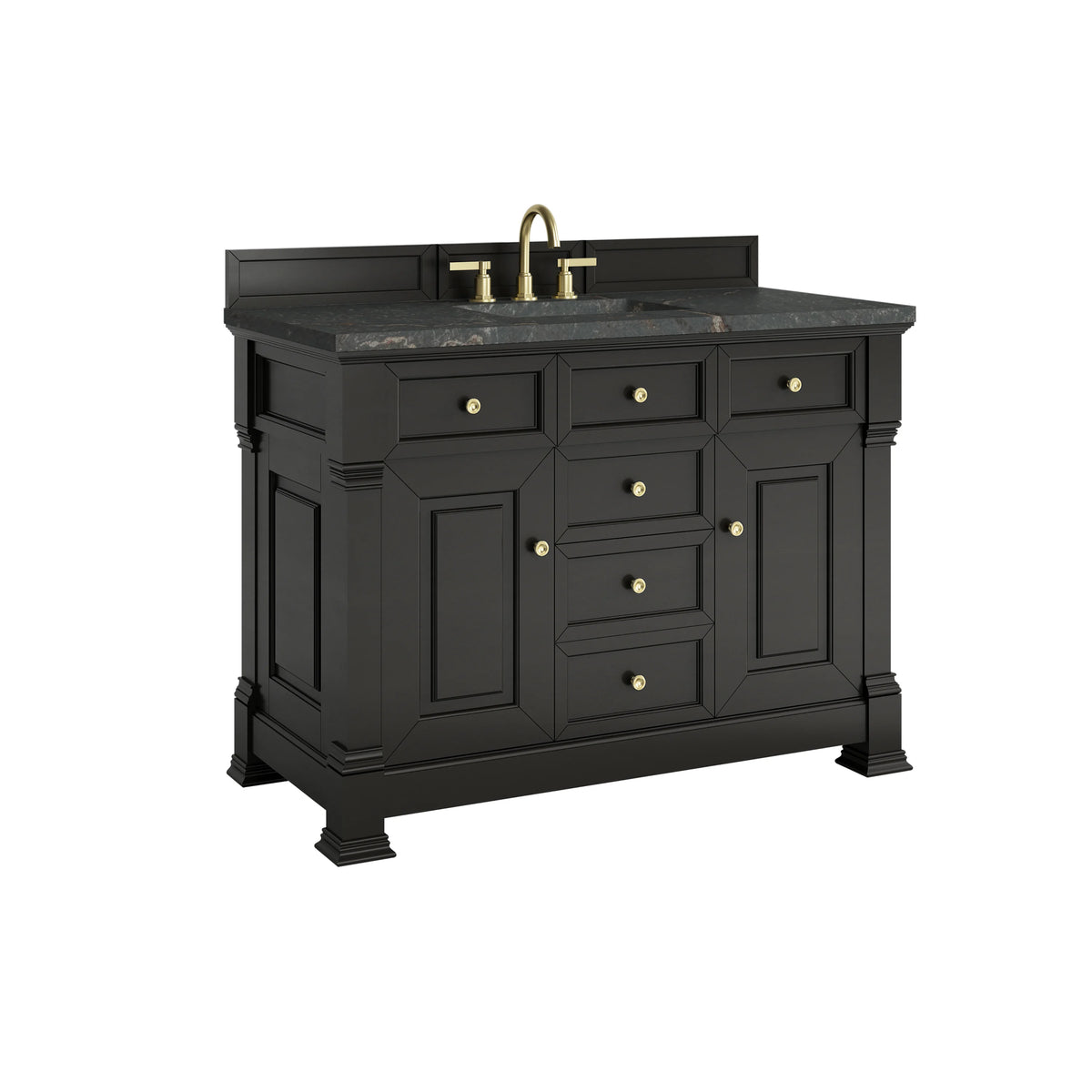 Brookfield 48" Single Vanity, Black Onyx w/ 3 CM Parisien Bleu Silestone Top w/ FreePower Wireless Charger, view 13