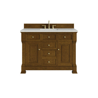 Brookfield 48" Single Vanity, Honey Oak w/ 3 CM Lime Delight Silestone Top