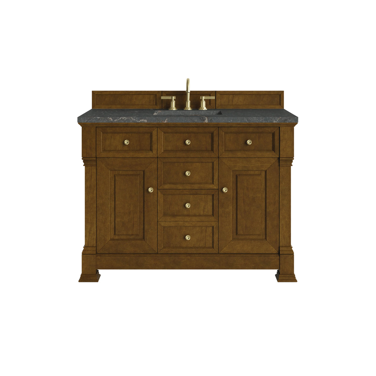 Brookfield 48" Single Vanity, Honey Oak w/ 3 CM Parisien Bleu Silestone Top