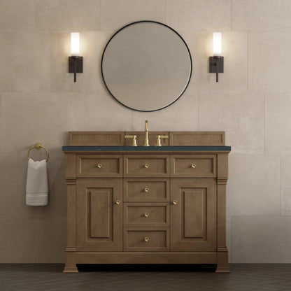 Brookfield 48" Single Vanity, Pecan w/3 CM Charcoal Soapstone Silestone Top, view 3