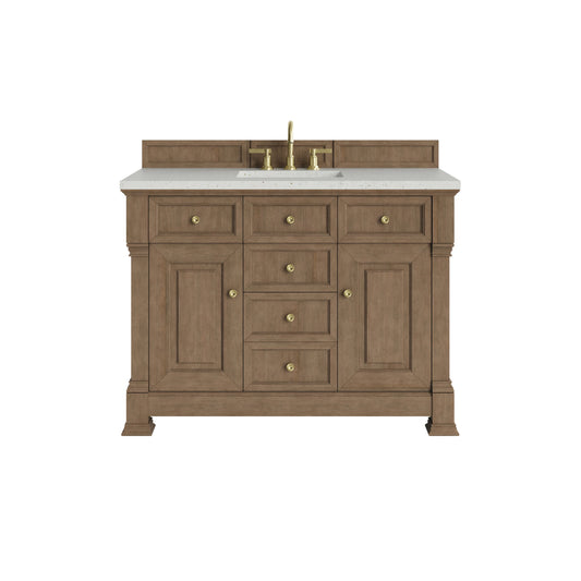 Brookfield 48" Single Vanity, Pecan, w/ 3 CM Lime Delight Silestone Top