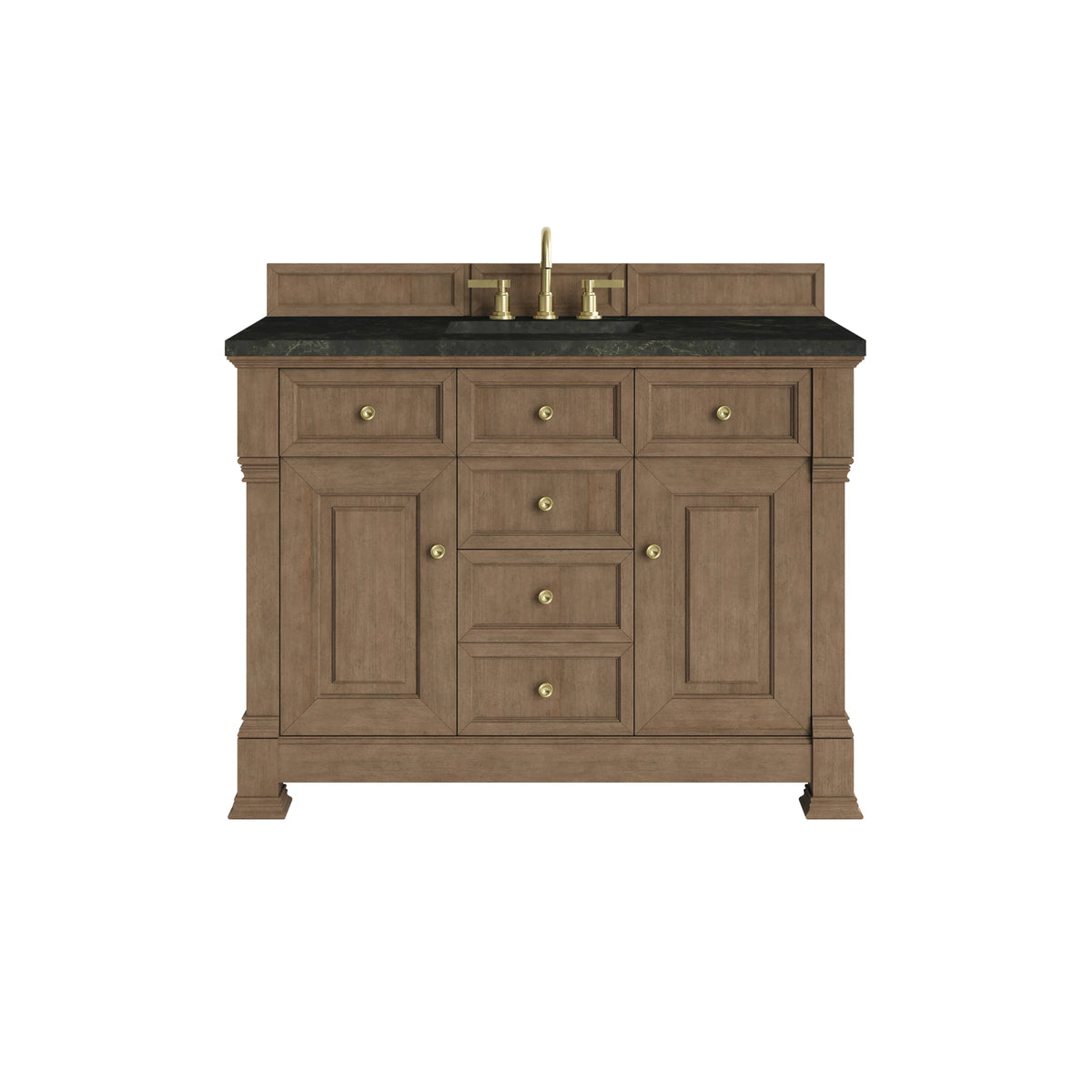 Brookfield 48" Single Vanity, Pecan, w/ 3 CM Phantome Eclos Top