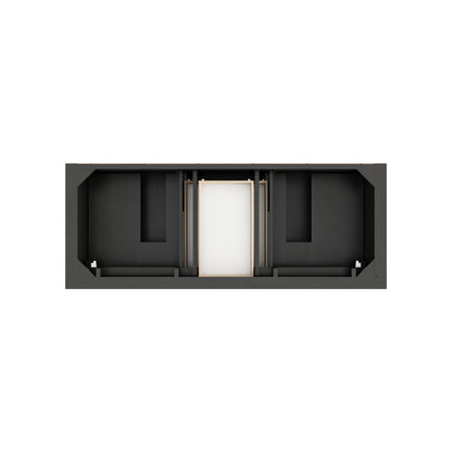 Brookfield 60" Double Vanity, Black Onyx,  w/ 3 CM White Zeus Silestone Top, view 6