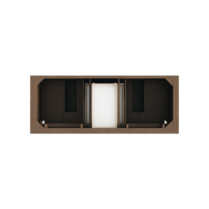 Brookfield 60" Double Vanity, Pecan w/ 3 CM Victorian Silver Silestone Top, view 6