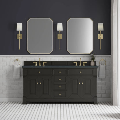 Brookfield 72" Double Vanity, Black Onyx, w/ 3 CM Charcoal Soapstone Silestone Top, view 3