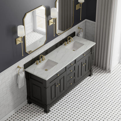 Brookfield 72" Double Vanity, Black Onyx w/ 3 CM Ethereal Noctis Silestone Top, view 7