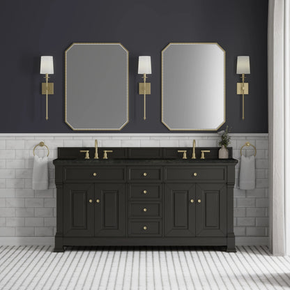 Brookfield 72" Double Vanity, Black Onyx, w/ 3 CM Phantome Eclos Top, view 3