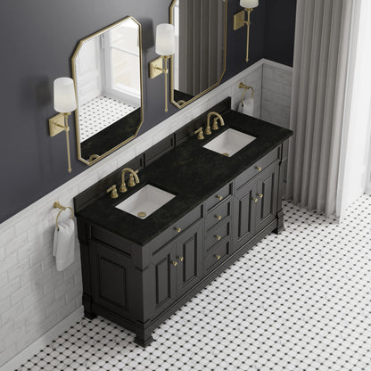 Brookfield 72" Double Vanity, Black Onyx, w/ 3 CM Phantome Eclos Top, view 7