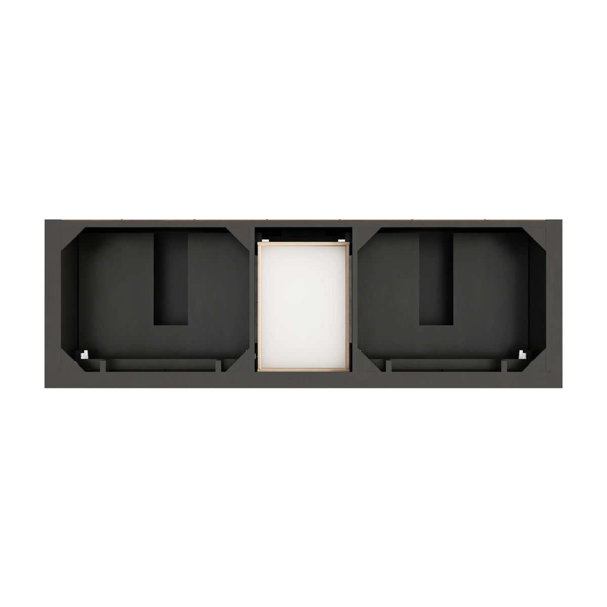 Brookfield 72" Double Vanity, Black Onyx w/ 3 CM Victorian Silver Silestone Top, view 6