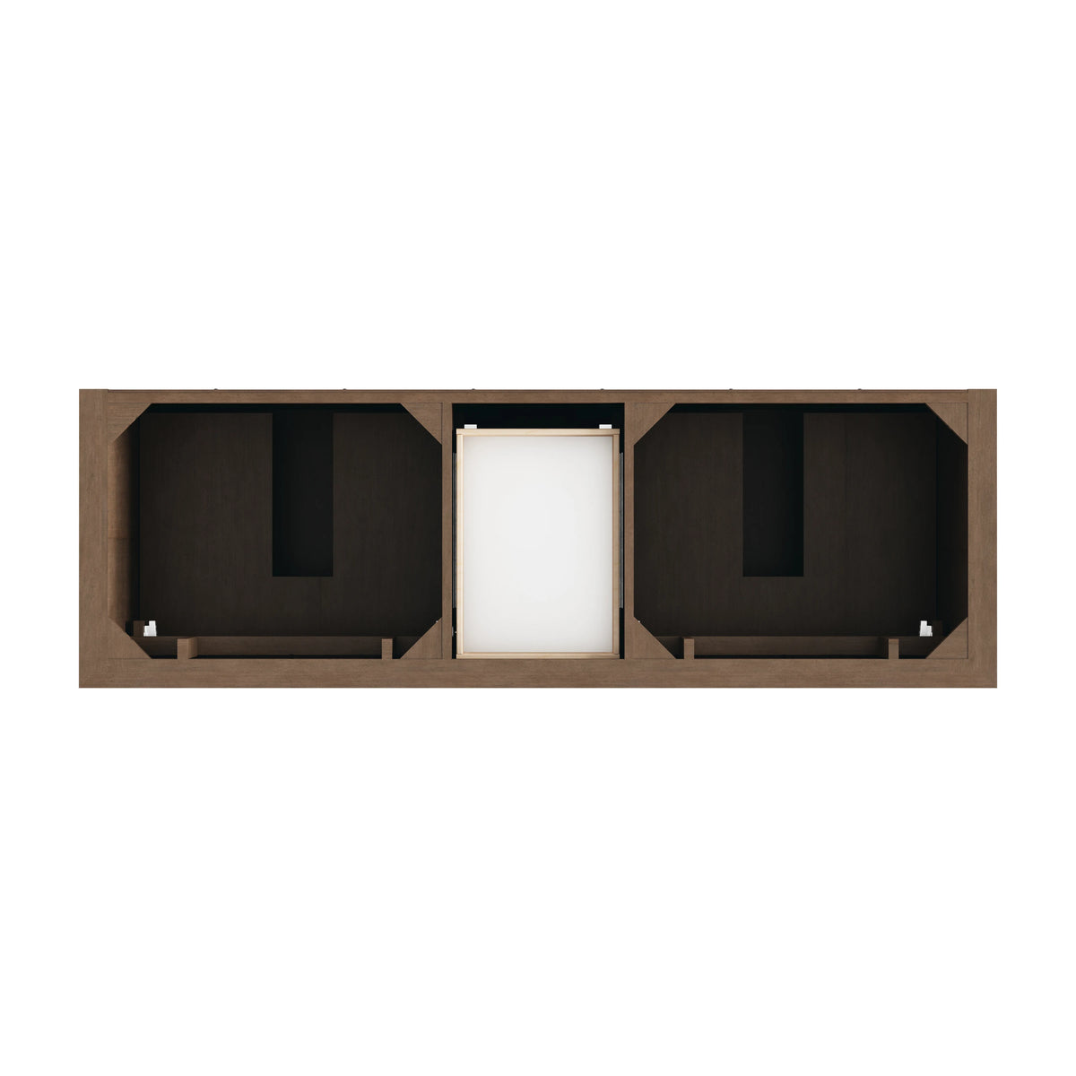 Brookfield 72" Double Vanity, Pecan w/ 3 CM Victorian Silver  Silestone Top, view 6
