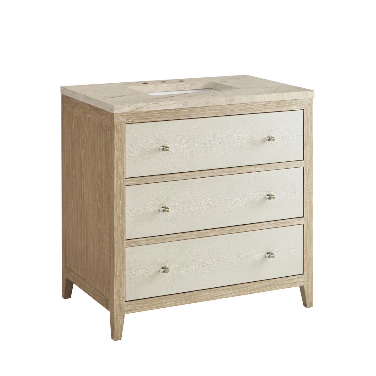 Celeste 36" Single Vanity, Sunwashed Oak with Embossed Shagreen, w/ 3 CM Tajnar Eclos Top, view 11