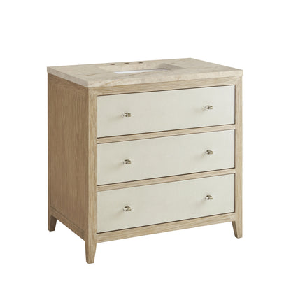 Celeste 36" Single Vanity, Sunwashed Oak with Embossed Shagreen, w/ 3 CM Tajnar Eclos Top, view 11