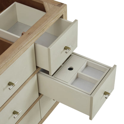 Celeste 48" Single Vanity, Sunwashed Oak with Embossed Shagreen w/ 3 CM Parisien Bleu Silestone Top, view 15
