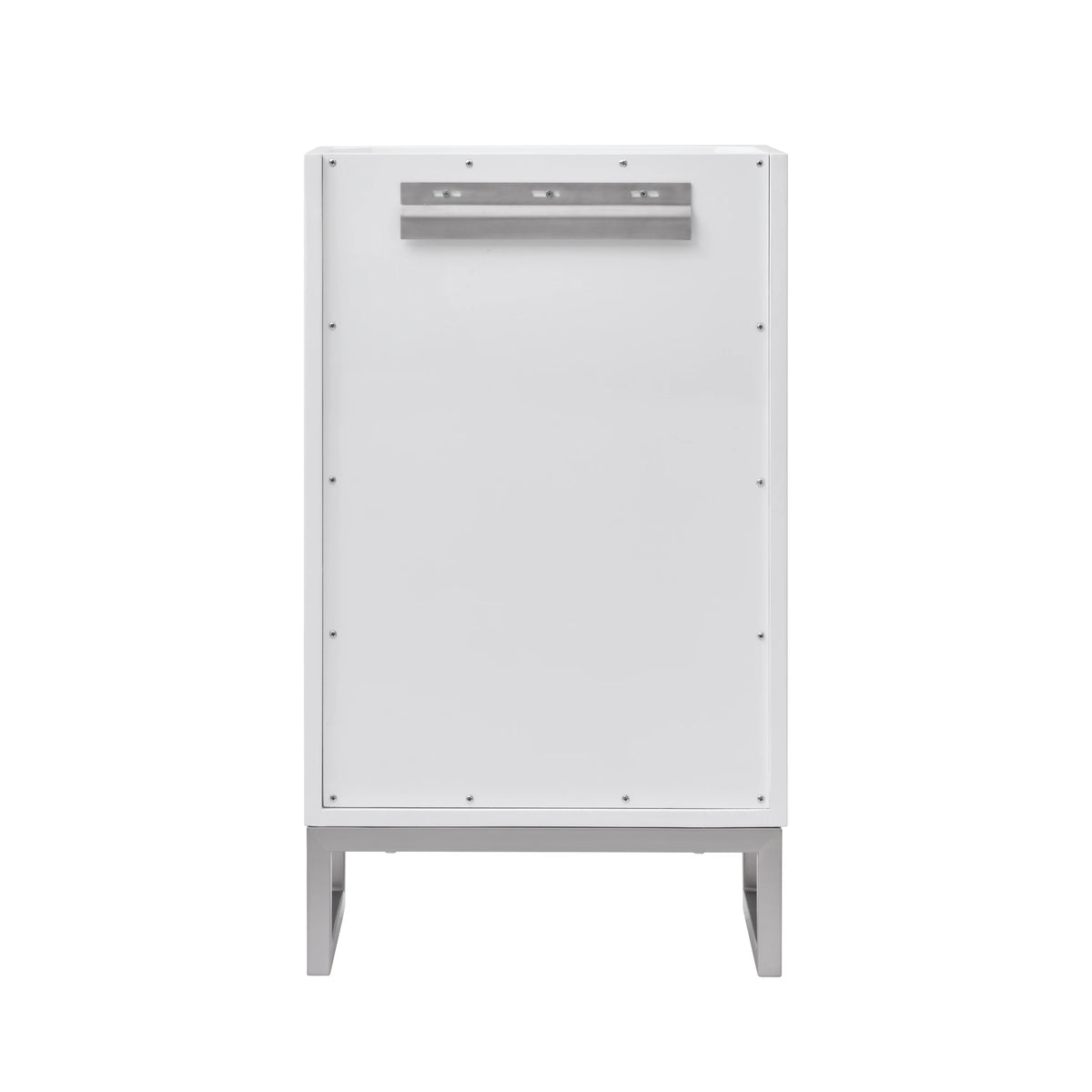 Chianti 20" Single Cabinet, Glossy White, Brushed Nickel, view 6