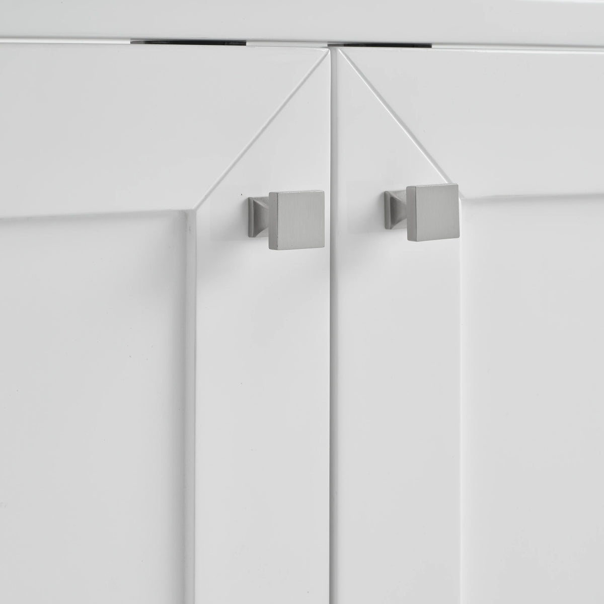 Chianti 20" Single Cabinet, Glossy White, Brushed Nickel, view 8