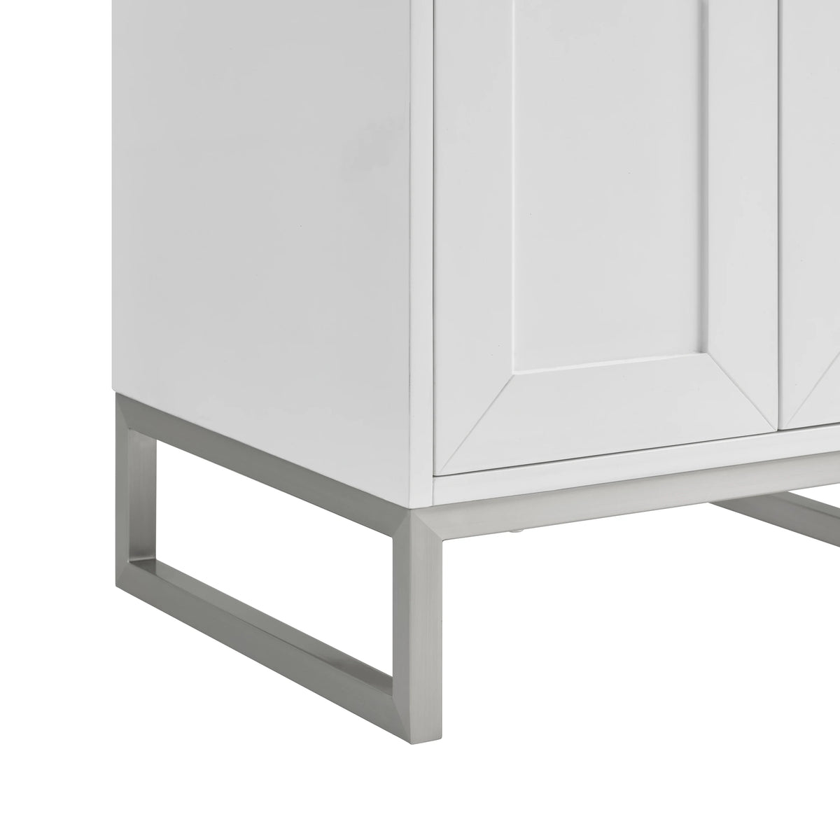 Chianti 20" Single Cabinet, Glossy White, Brushed Nickel, view 9